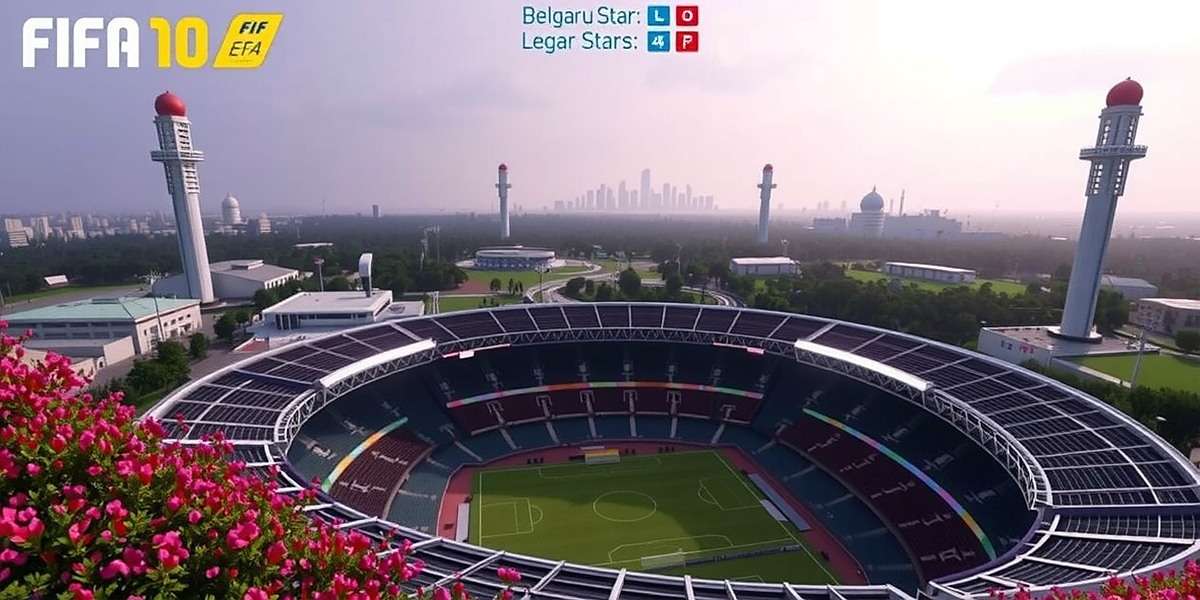 Bengaluru Stars FIFA Main Gameplay Bengaluru Stars FIFA gameplay showing stadium with Bangalore skyline