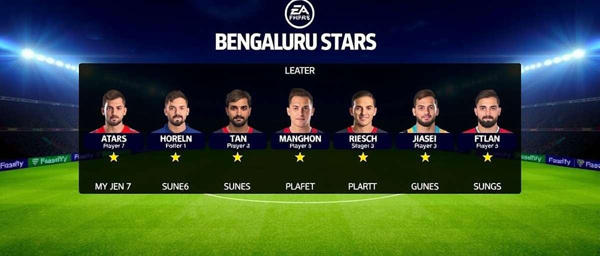 Bengaluru Stars FIFA Team Selection Bengaluru Stars FIFA team selection screen with local players
